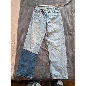 Cotton On low rise straight jeans. Womens Size 2. Multi Colored.